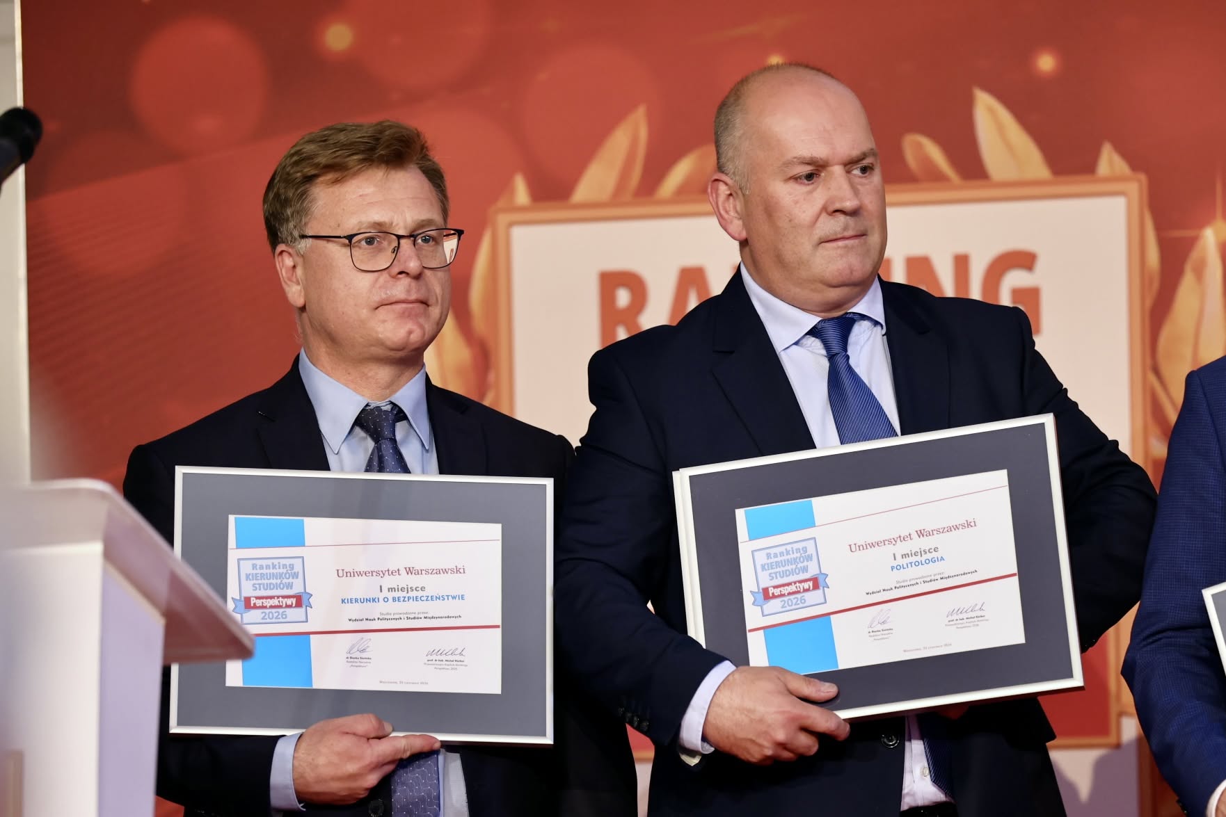 Przedstawiciele WNPiSM UW podczas wydarzenia Rankingu Szk&oacute;ł Wyższych Perspektywy 2026